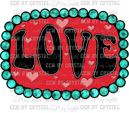 Valentines Day Western Love Ready to Press Transfer