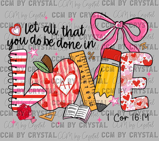 Loved Teacher Valentine Day Ready to Press Instant Peel DTF Transfers Sublimation Transfers