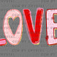 Faux Glitter Love Valentines Day Ready to Press DTF Transfers Sublimation Transfers