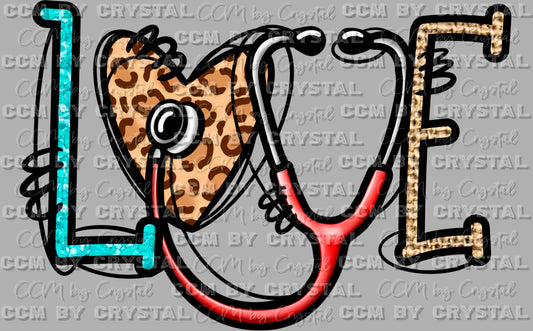 Love Nurse Ready to Press Transfer DTF Transfer Sublimation Transfer