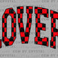 Lover Checkered Valentines Day Ready to Press DTF Transfers Sublimation Transfers