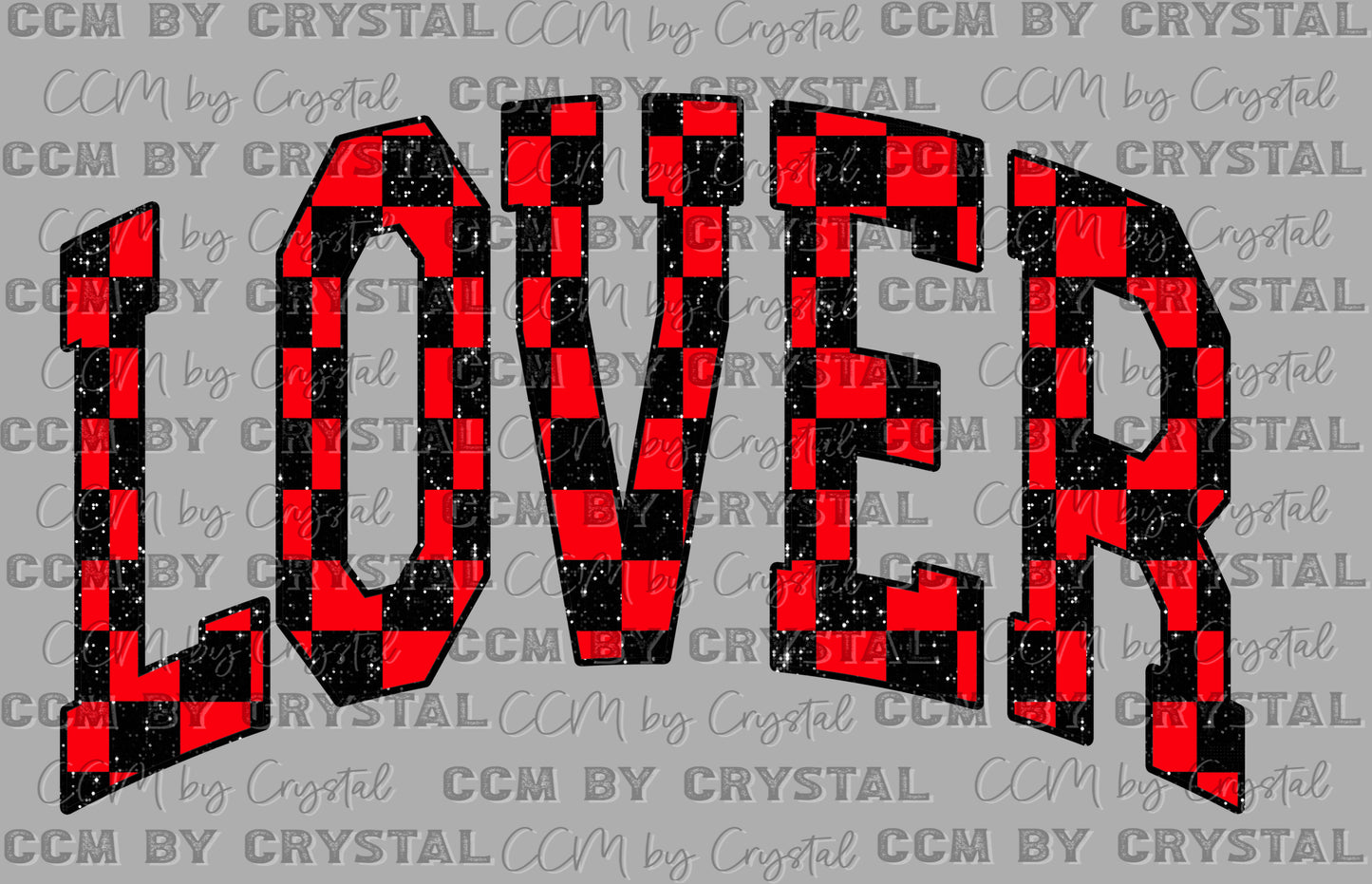 Lover Checkered Valentines Day Ready to Press DTF Transfers Sublimation Transfers