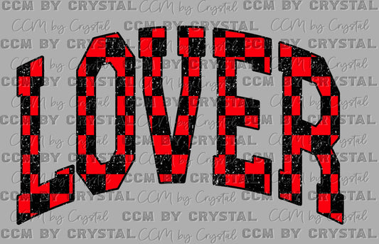 Lover Checkered Valentines Day Ready to Press DTF Transfers Sublimation Transfers
