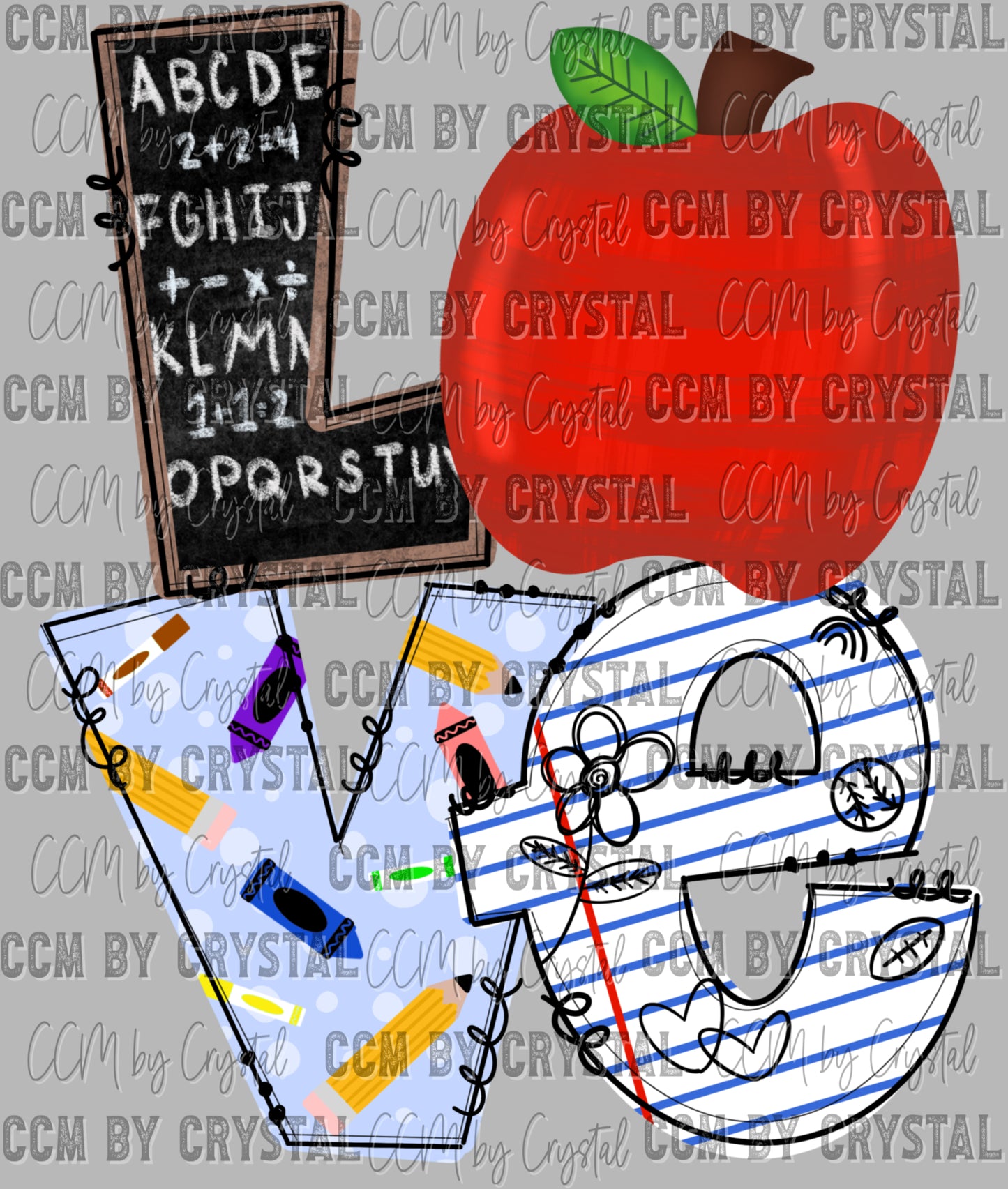 Love School Student Teacher Ready to Press Transfer DTF Transfer Sublimation Transfer