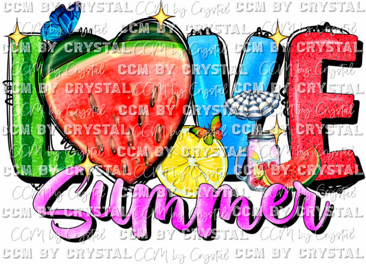 Love Summer Summertime Ready to Press Transfer