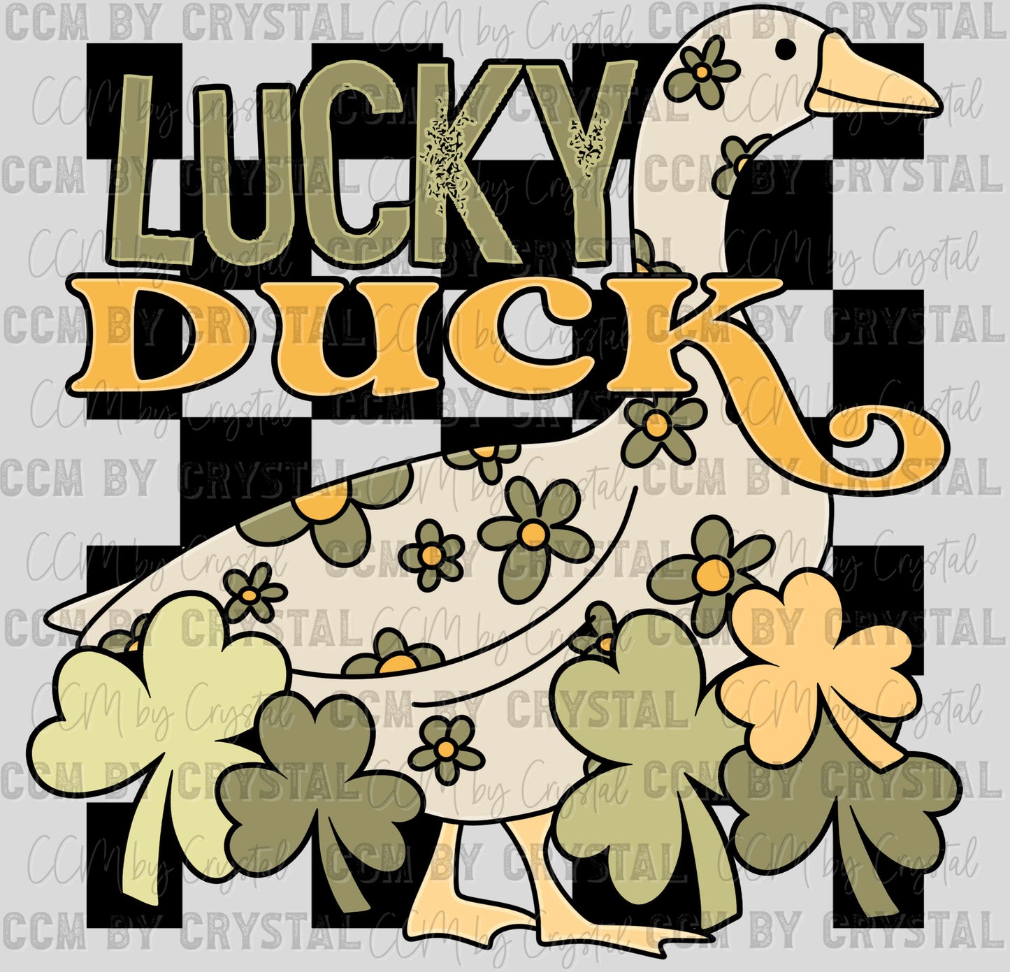 St. Patrick's Day Lucky Duck Ready to Press Transfer