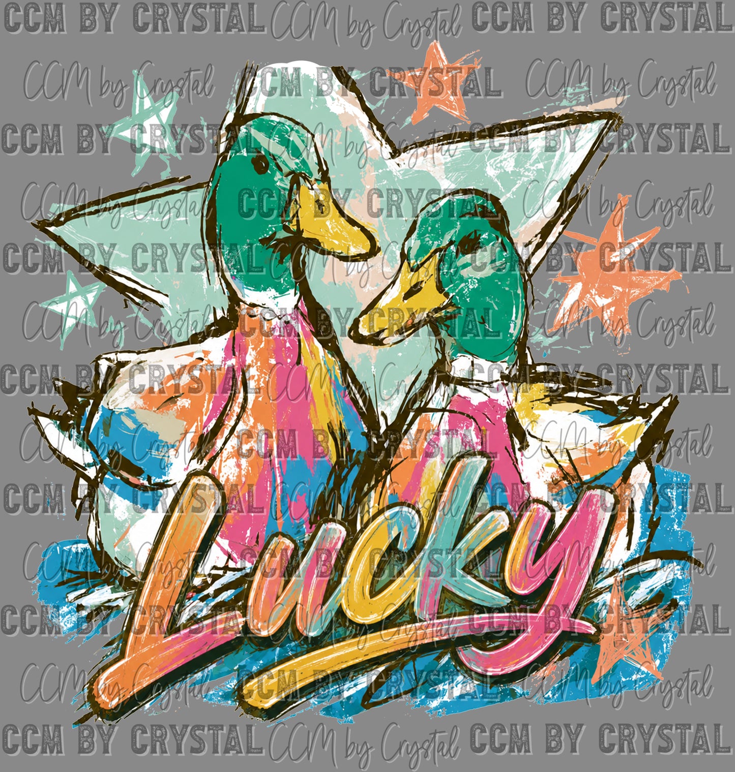 Lucky Duck Summer Ready to Press DTF Transfers Sublimation Transfers