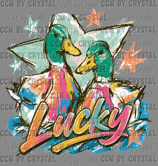 Lucky Duck Summer Ready to Press DTF Transfers Sublimation Transfers