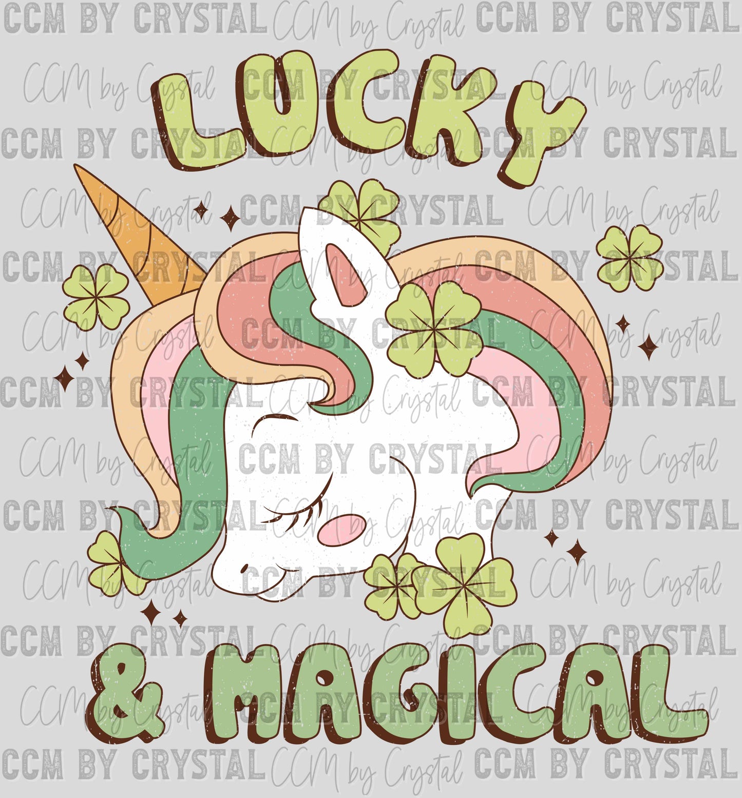 St. Patrick's Day Unicorn Ready to Press Transfer