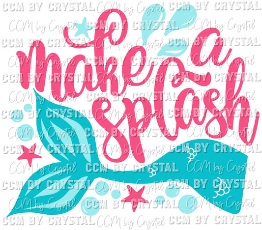 Make a Splash Mermaid Ready to Press Transfer