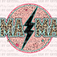 Mama Leopard Lighting Bolt Ready to Press Transfer