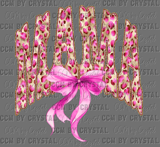 Pink Leopard Mama Ready to Press Instant Peel DTF Transfers Sublimation Transfers