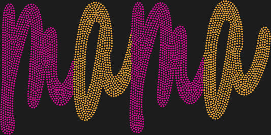Mama 11" 2-Color Ready to Press Spangle Transfer Bling Transfer Sparkle Transfer