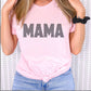 Mama Approximately 12" wide 1-Color Ready to Press Spangle Transfer Bling Transfer Sparkle Transfer