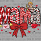 Mama Red Valentines Day Ready to Press Transfer DTF Transfer Sublimation Transfer