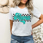 Mama Checkered Faux Glitter Ready to Press Transfer