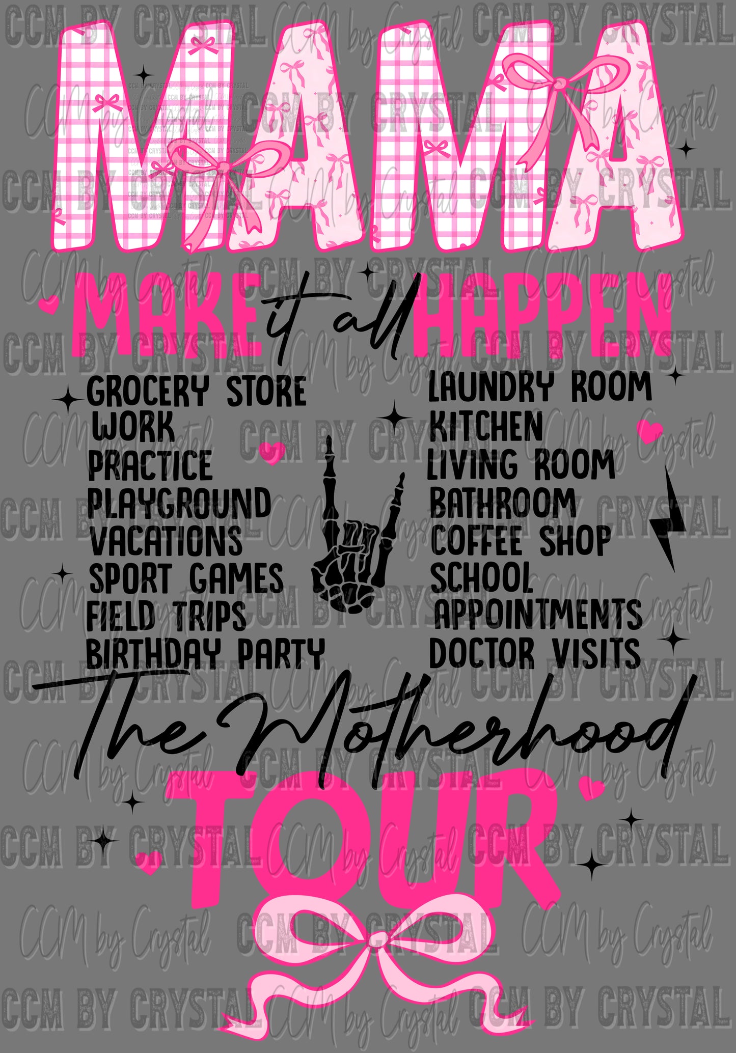 The Motherhood Tour Back Black Ready to Press Transfer DTF Transfer Sublimation Transfer