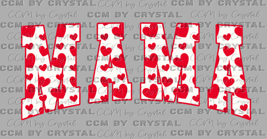 Valentines Day Mama Hearts Ready to Press DTF Transfers Sublimation Transfers