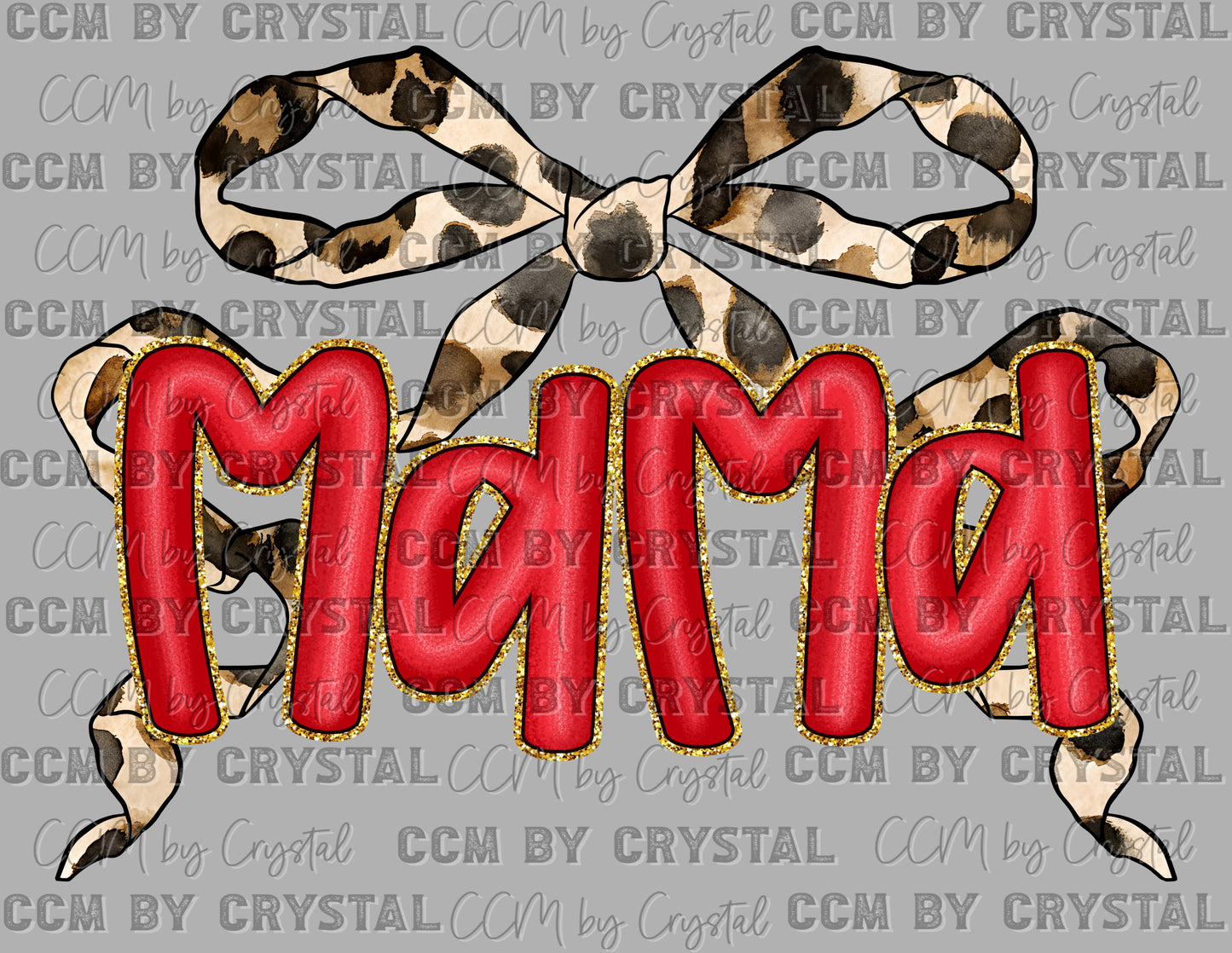 Red Leopard Mama Ready to Press Instant Peel DTF Transfers Sublimation Transfers