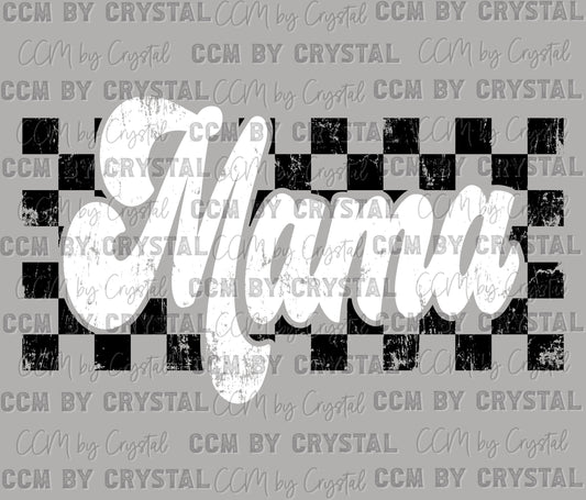 Mama Checkered Background Ready to Press Transfer DTF Transfer