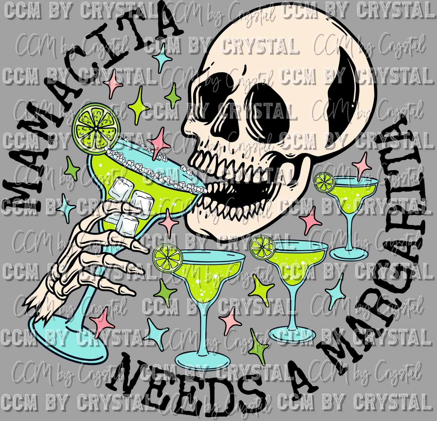 Mamacita Needs a Margarita Fiesta Cinco De Mayo Ready to Press Transfer DTF Transfer Sublimation Transfer