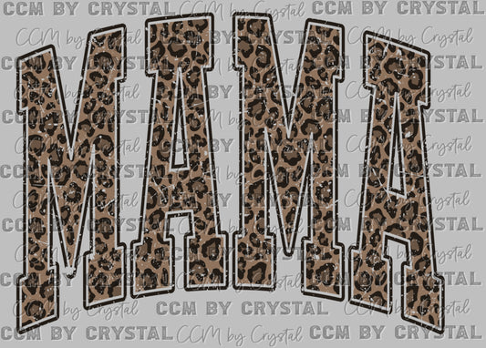 Mama Dark Leopard Ready to Press Transfer DTF Transfer Sublimation Transfer