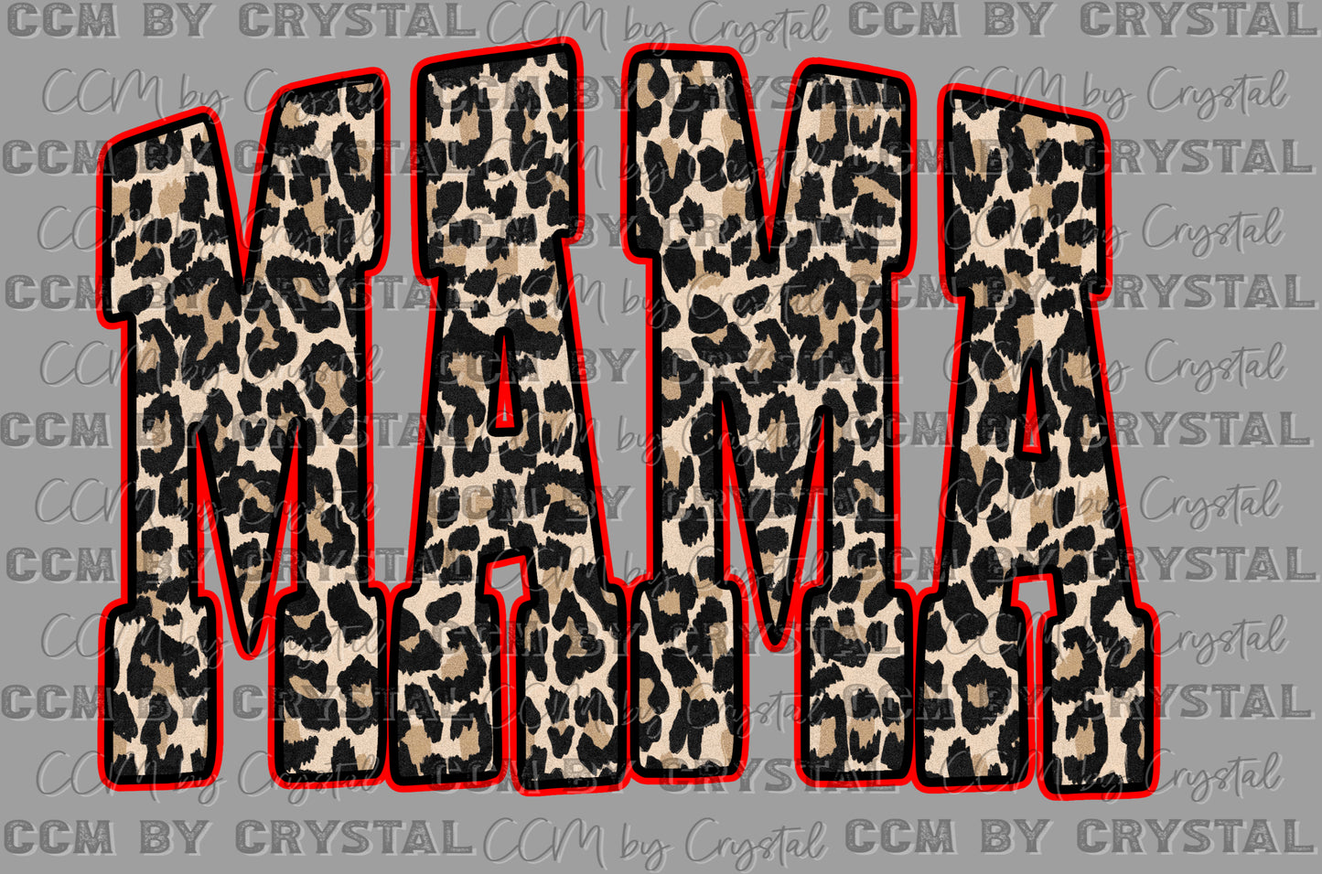 Red Leopard Mama Ready to Press Instant Peel DTF Transfers Sublimation Transfers
