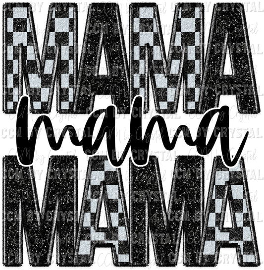 Mama Checkered Ready to Press Transfer DTF Transfer Sublimation Transfer