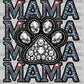 Mama Paw Faux Rhinestones Ready to Press Transfer DTF Transfer Sublimation Transfer