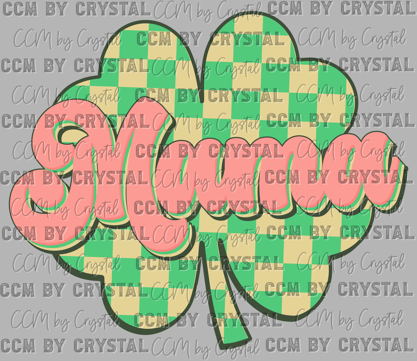 Mama Shamrock St Patrick's Day Ready to Press Transfer DTF Transfer Sublimation Transfer