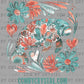 Manatee Floral Summer Ready to Press Transfer DTF Transfer Sublimation Transfer