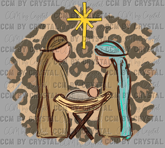 Manger Jesus Christmas Ready to Press Transfer DTF Transfer Sublimation Transfer