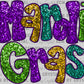 Mardi gras Faux Sequins Ready to Press Transfer DTF Transfer Sublimation Transfer
