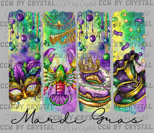 Mardi Gras Ready to Press Transfer DTF Transfer Sublimation Transfer