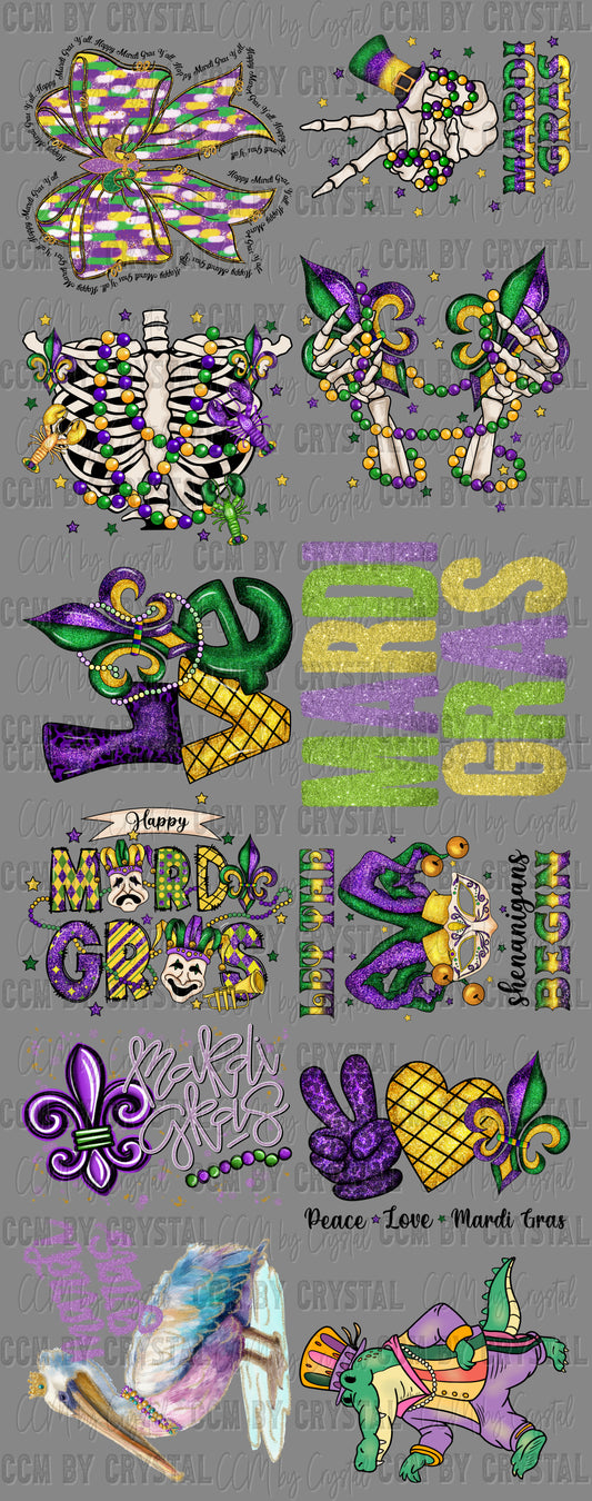 Pre-Made Mardi Gras GANG Sheet 60" DTF Gang Sheet