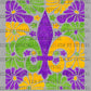 Mardi Gras Grunge Ready to Press Transfer DTF Transfer Sublimation Transfer