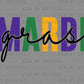 Mardi Gras UV DTF Transfer Sticker UV Transfer Ready to Apply