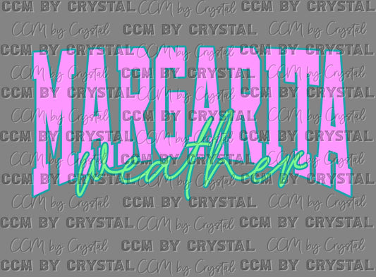 Margarita Weather Ready to Press Instant Peel DTF Transfers Sublimation Transfers