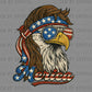 Merica Eagle Fake Embroidery USA 4th of July Patriotic DTF Transfer Sublimation Transfer