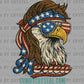 Merica Eagle Faux Embroidery Fourth of July 4th Patriotic Ready to Press Transfer DTF Transfer Sublimation Transfer