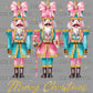 Merry Christmas Faux Glitter Nutcracker Ready to Press Transfer DTF Transfer Sublimation Transfer