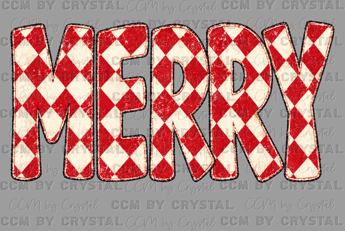 Merry Red Christmas Ready to Press DTF Transfers
