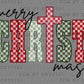 Merry Christmas Checkered Ready to Press Transfer DTF Transfer Sublimation Transfer