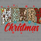 Merry Christmas Western Ready to Press Instant Peel DTF Transfers Sublimation Transfers