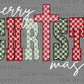 Merry Christmas Checkered Ready to Press Transfer DTF Transfer