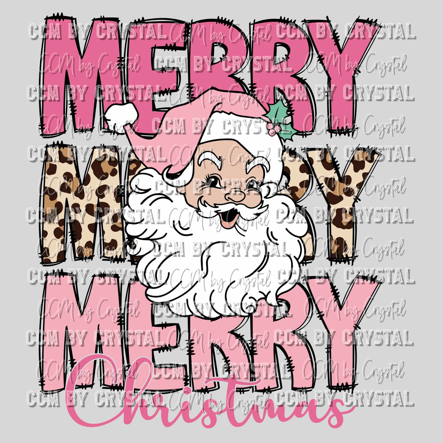 Merry Christmas Santa Ready To Press Transfer DTF Sublimation