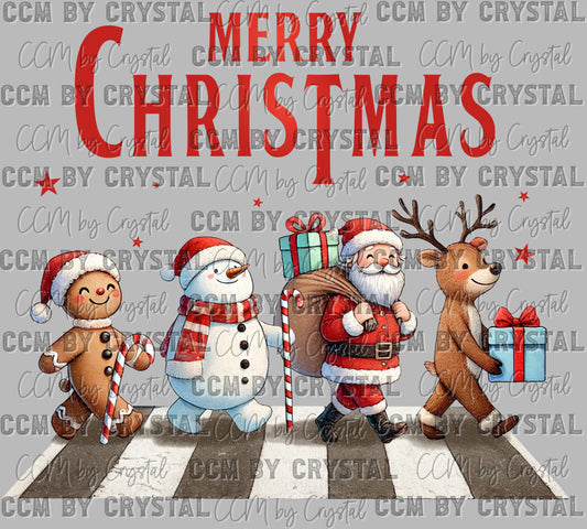 Merry Christmas Santa and Friends Ready to Press Transfer DTF Transfer
