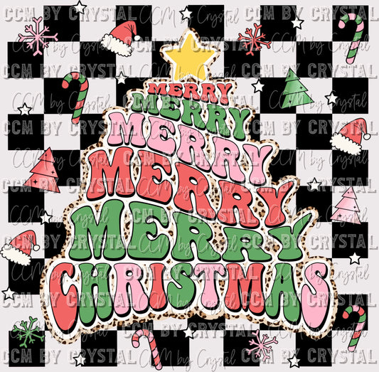 Merry Christmas Tree Ready to Press Transfer