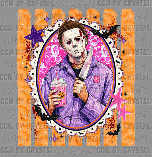 Bright Color Horror Jumpsuit Mask Halloween Ready to Press DTF Transfers Sublimation Transfers
