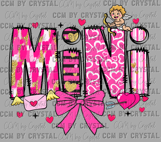 Mini Pink Valentines Day Ready to Press Transfer DTF Transfer Sublimation Transfer